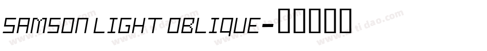 Samson Light Oblique字体转换